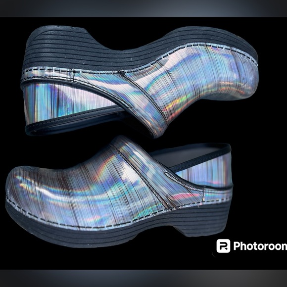 Dansko Shoes - Rainbow iridescent dansko mules